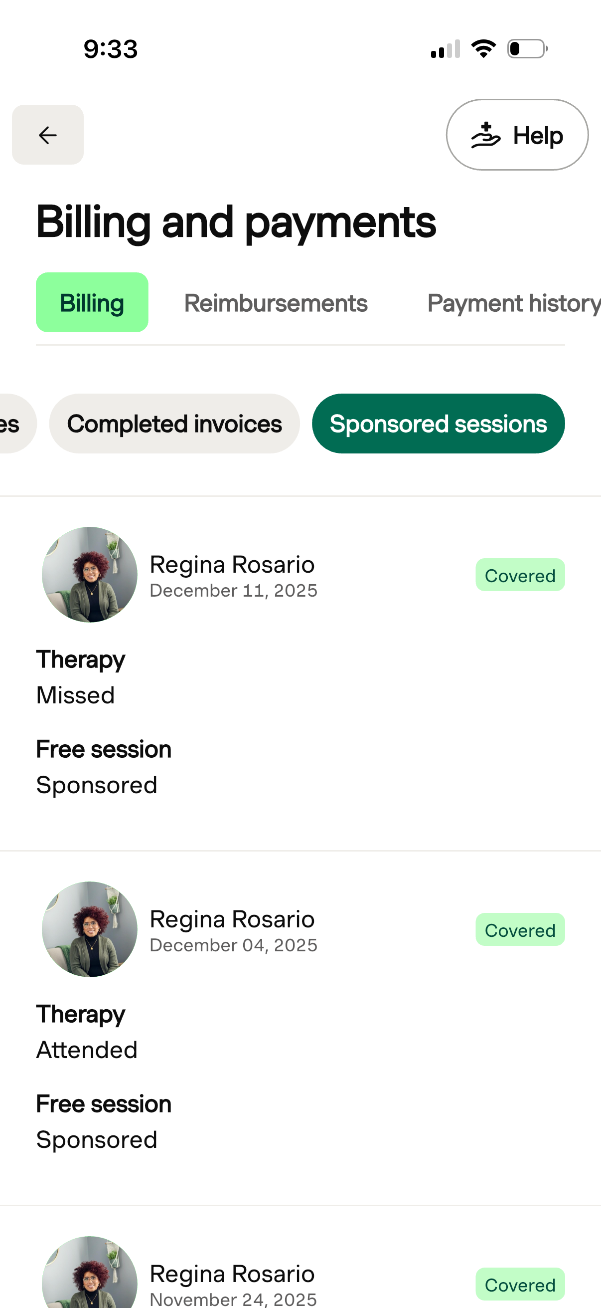 spring-health checkout screenshot
